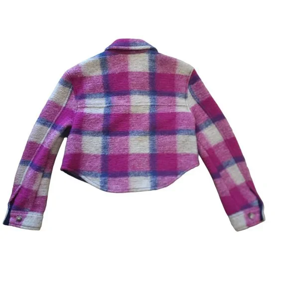 Ariztia Wilfred free Ganna Jacket short, pink blue plaid - Picture 10 of 11